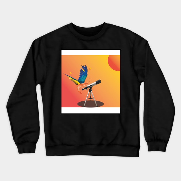 Binocular Flying Shrimp Crewneck Sweatshirt by Promaxx